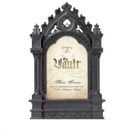 NOVIIML Photo Frame, Occult Dark Gothic Home Decor Accessory, Black Ornate Standing Frame, 6"x 4"