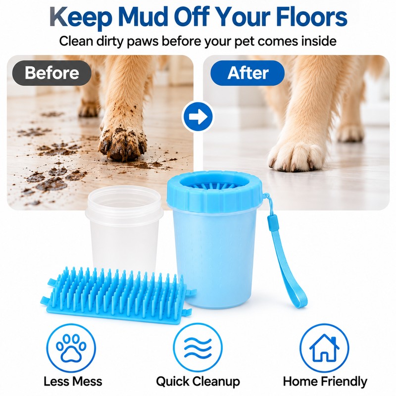 Dog Paw Cleaner Cup for After-Walk Cleaning – Portable Paw