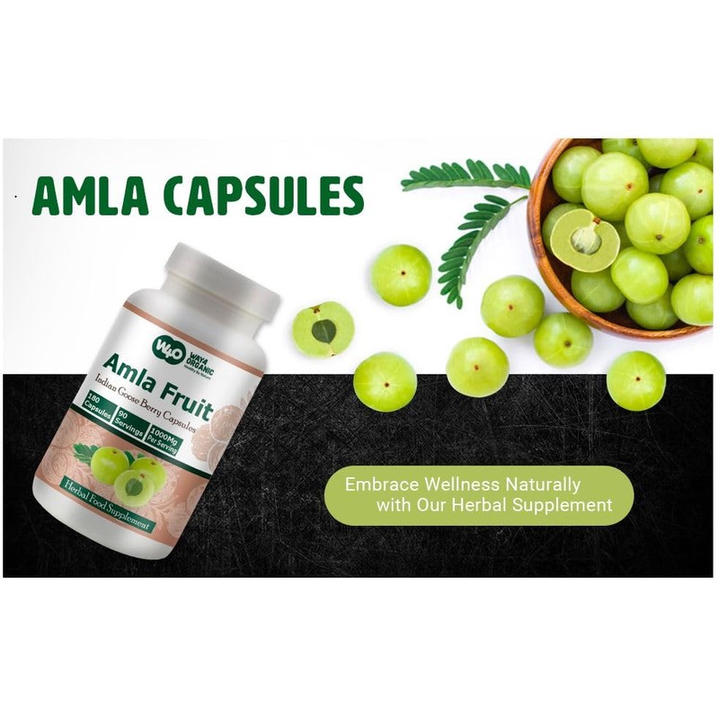 WAY 4 ORGANIC W4O Amla Fruit Extract Capsules - 180