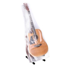 Guitar Dust Cover, Water Resistant Transparent Guitar Shell Case Dust Cover Fits Acoustic Guitar, Electric Guitar and Bass Guitars, Matte Frosted PVC, Elegant, #911, Guitar Dust Cover