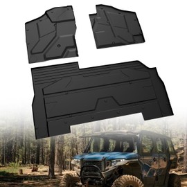 UTVSXPERT TPE Floor Mats for Polaris Xpedition XP5/ ADV5 2024, Front and Rear Row Floor Liners All Weather Protection Slush Mats Floor Mats for Polaris Xpedition XP 5/ ADV 5 Accessories (3PCS)
