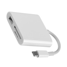 SEWACC USB C Card Reader USB Hub Type C to OTG Converter for Laptops and Phones Compact Accessory for Easy Data Transfer