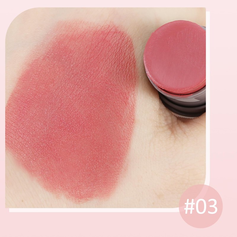 Boobeen Cream Rouge Stick Double Head Lightweight Durable Colour Natural
