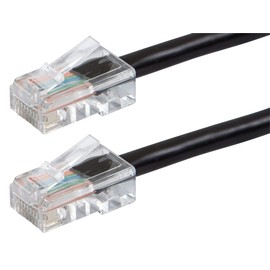 Monoprice Cat6 Ethernet Patch Cable - RJ45, Stranded, 550Mhz, UTP, 24AWG, 50 Feet, Black - Zeroboot Series