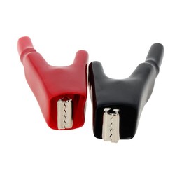 Heyiarbeit 2Pcs 50A Heavy-Duty Insulated Alligator Clips Battery Electrical Test Clips for Car Auto Vehicle Boat, Red Black