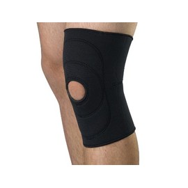 Medline ORT232002XL Open Patella Knee Supports, XX-Large, Black