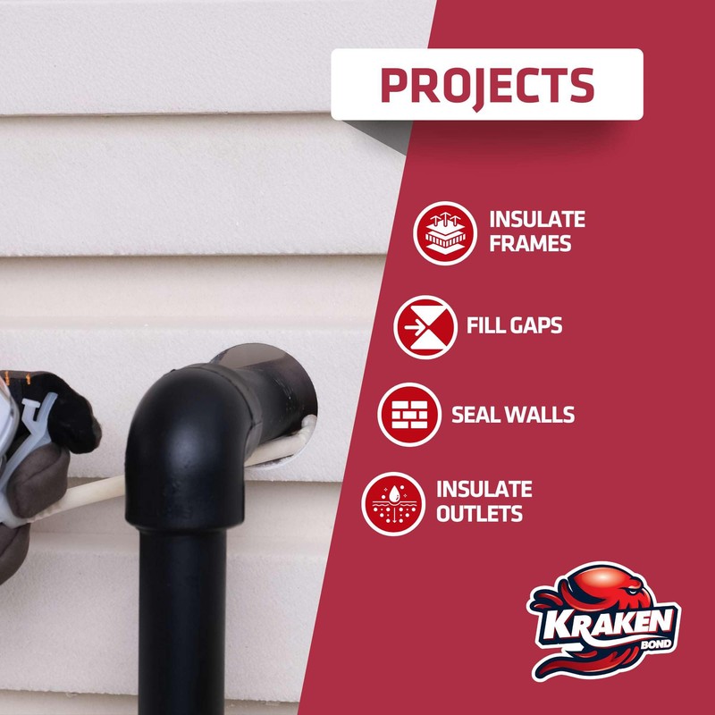 Kraken Bond Gaps & Cracks Expanding Foam Sealant - (24x12oz)