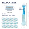 12 PCS Replacement Razor Blades, With 1 Handle, Compatible With
