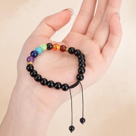 Heveer Bracelet Beads Bracelet Jewellery Bracelets with Adjustable Braided Rope, Stone