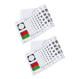 Gatuida 2pcs Reusable Eye Charts Wall Chart Visual Test Snellen Eye Test Eyesight Testing for Boy Girl Adults