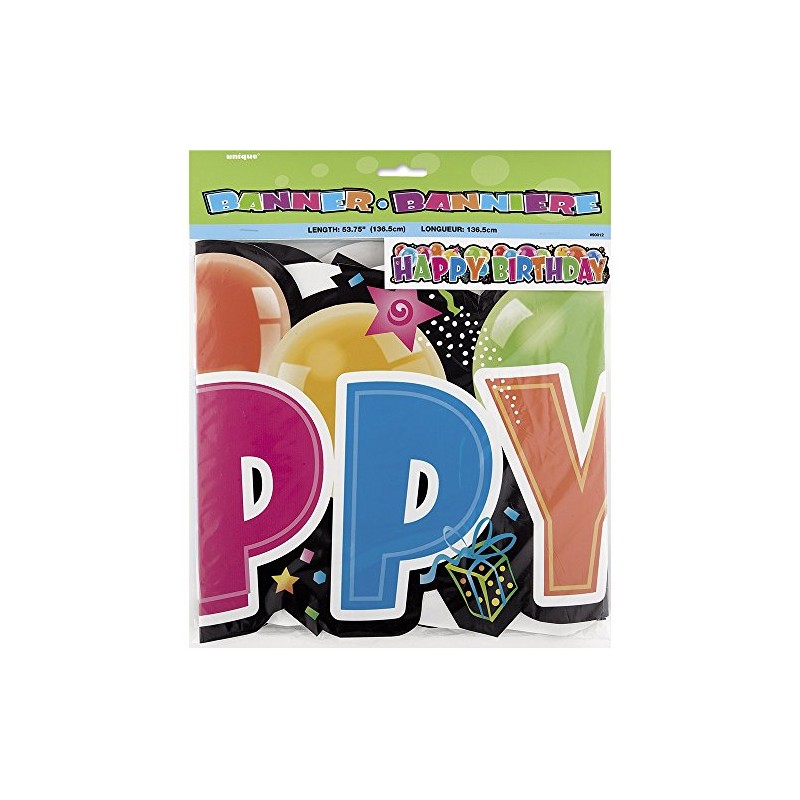 Happy Birthday Giant Jointed Banner - 4.5 ft - Premium