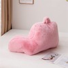 Holawakaka Standard Faux Fur Bed Rest Pillow with Arms, Rabbit