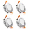 YGS-Tech 3 Inch LED Recessed Lighting, Dimmable Downlight 5W(40W Halogen