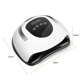 LED Nail Lamp 220W for Gel Nails Fast Curing Dryer with 57pcs Lamp Beads 4 Timers Professional UV Light for Home Salon Nail Art Tools(White)