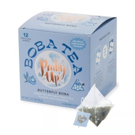 Pinky Up Boba Butterfly Tea 12 Pack (Pack Of 6)