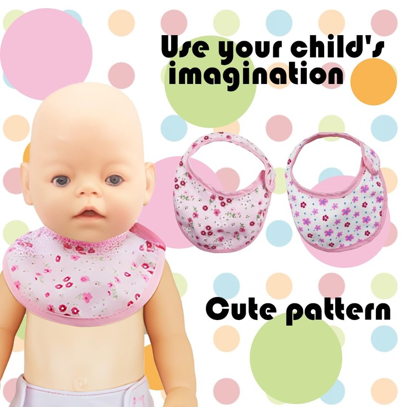 GXGM Pack of 2 Doll Bibs, Doll Accessories, Doll Carrier,