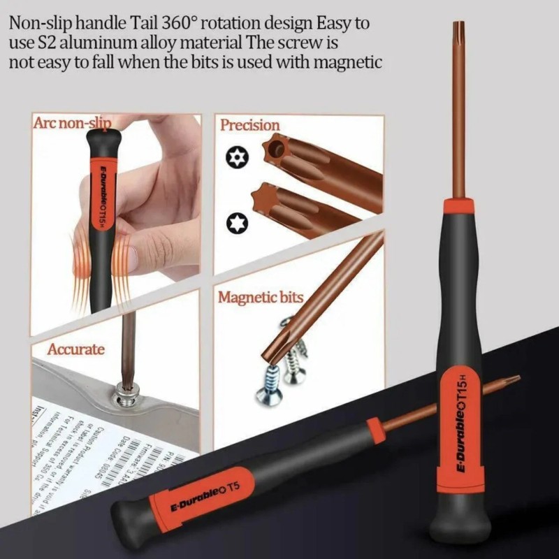 Edurable Torx Security Screwdriver Set T3 T4 T5 TR6 TR8