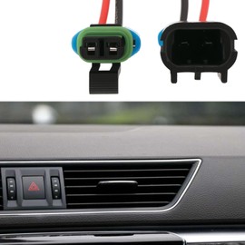 EMSea Pack of 2 2 Pin Car Fan Connector Wiring Harness Male and Female Compatible with Delphi Metri-Pack 280 Series Cable Length 13.5 cm 14 AWG 2-Pin Fan Plug Wiring Harness
