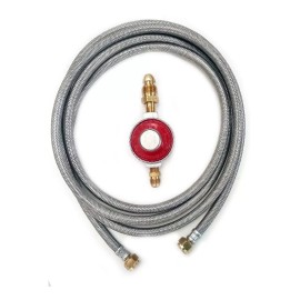 Kit Regulador De Alta Presión + Manguera Para Gas 3 Metros