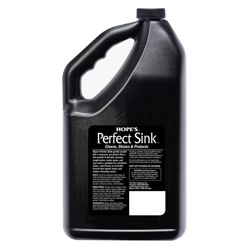HOPE'S Perfect Sink Cleaner and Polish, Restorative, Water-Repellant, Removes Stains,