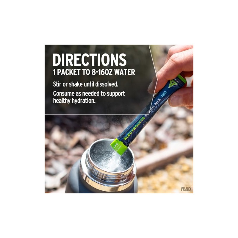 Fluid Tactical Electrolyte Powder Packets - Rapid Hydration