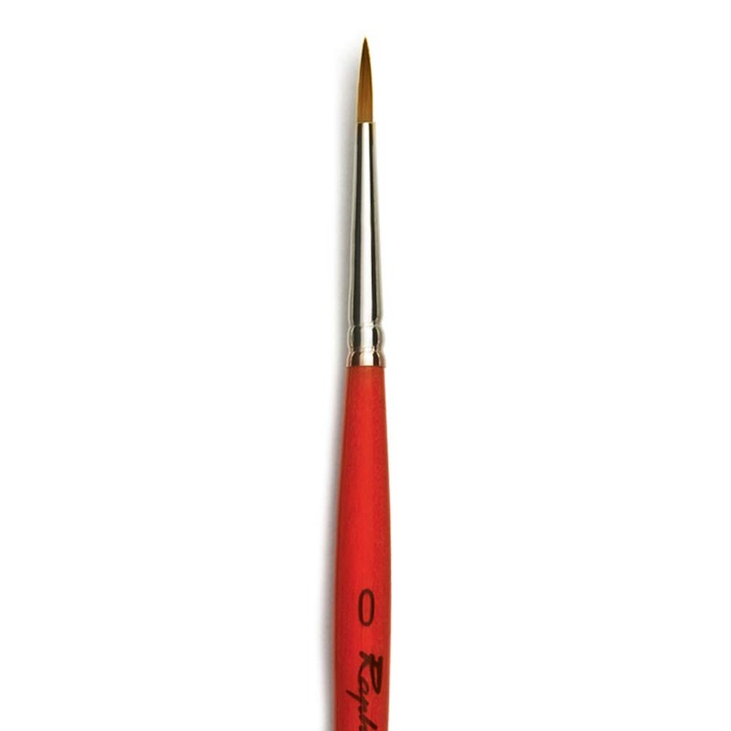 Raphael Kaerell Short Handle Watercolor Brush, Round, 0, Natural