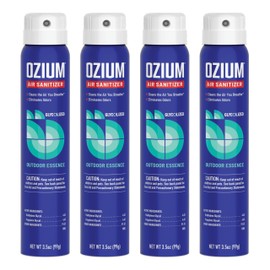 Ozium 3.5 Oz. Air Sanitizer & Odor Eliminator for Homes, Cars, Offices and More, Outdoor Essence, 4 Pack