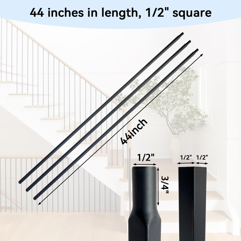 BLCGZHL 20 Pack Balusters for Staircase Interior 44" - 1/2"