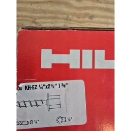Hilti zink anchors 1/4 x 2 1/2 x 3/8  #418040
