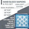 Indian Decor Cloth Cotton Napkins Set of 6 - Washable,