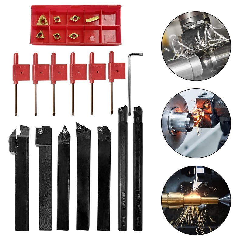 Set of 21 Lathe Chisels, 12 mm Drill Rod, Shaft