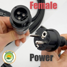 Solarsys® - 2 m Mains Connection Cable Betteri BC01 to Schuko Socket, AC Cable with VDE Certificate, for Micro Inverter Hoymiles Deye Envertech NEP Bosswerk TSUN, 2 m
