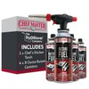 Butane Torch Lighter w/ 4 x 8oz. Butane Fuel Tin