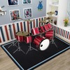 Drum Rug, 5X 6 Ft Drum Mat Carpet Music Rug
