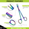 Cynamed Metzenbaum Set of 2 Dissecting Scissors with Multicolor/Rainbow Titanium