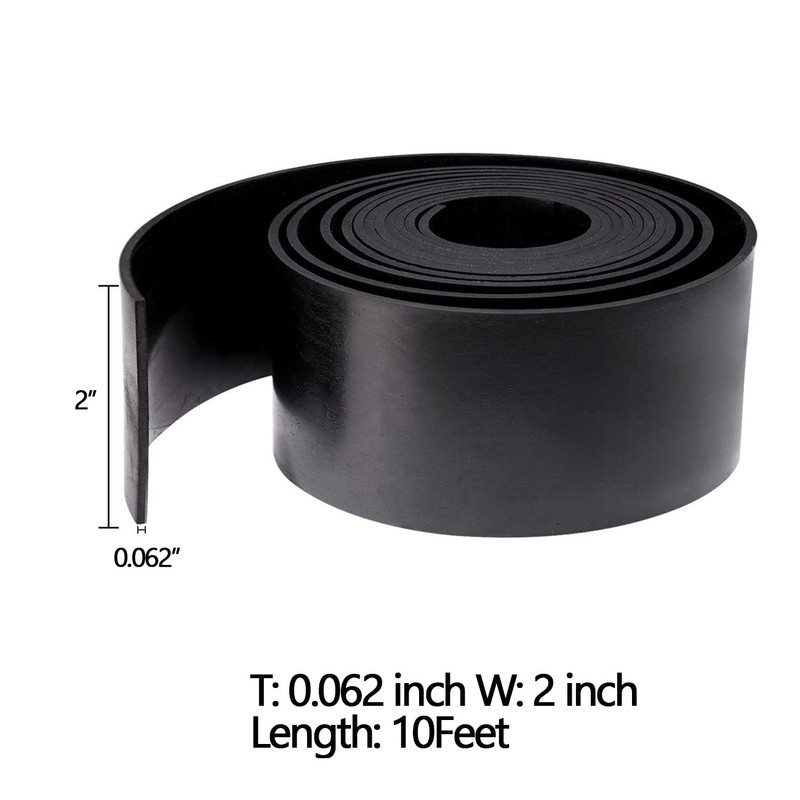 TORRAMI Solid Neoprene Rubber Strips Roll 1/16 (.062) inch Thick