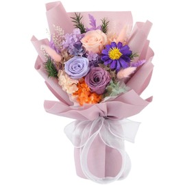 Jtoder Forever Flowers for Delivery, Preserved Flower Bouquets, Long Lasting Purple Roses, Gifts Bouquet for Mother Wife Girlfriend on Festivals Birthday Anniversary