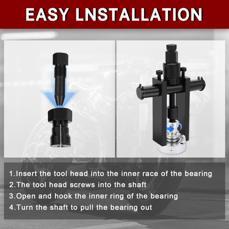 dirnatel Bearing Puller Motorcycle Blind Hole Bearing Puller Tool Kits