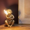 MiniSun Modern Metallic Gold Painted Baby Monkey Design Table Lamp