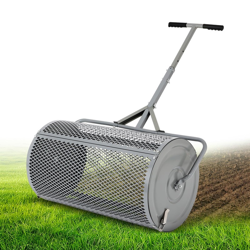 Dollate Large Compost Spreader for Lawn, 27" Spreader with Adjustble