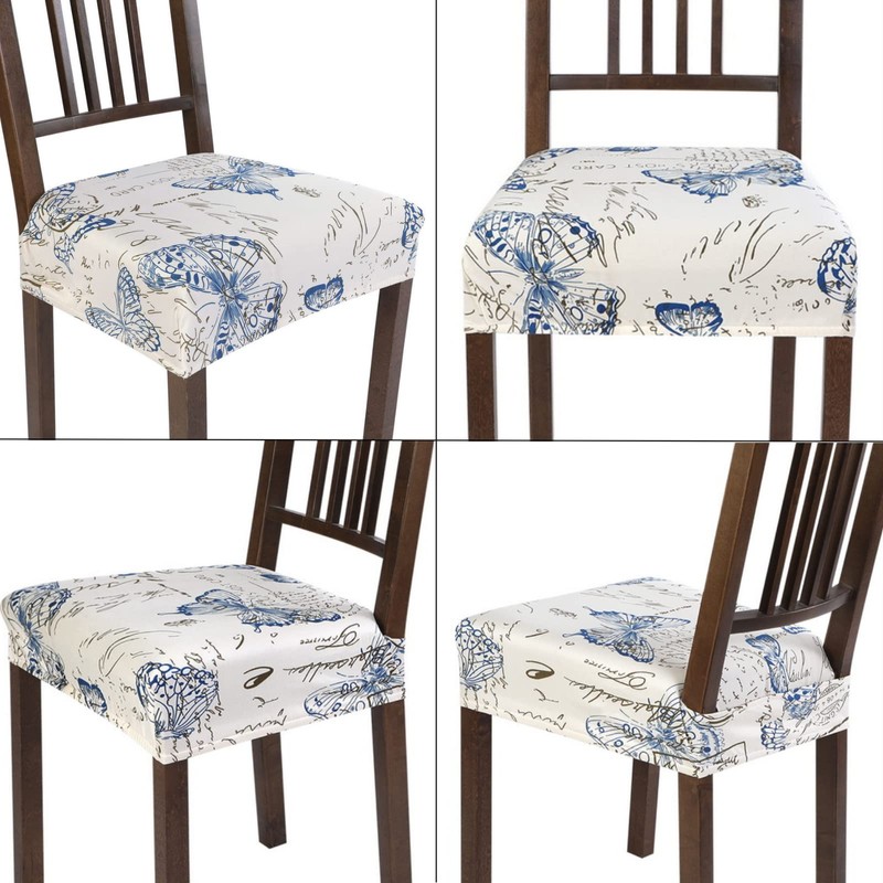 SearchI Stretch Dining Chair Seat Covers Set of 4, Soft