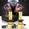 AQJ 2pcs White H7 LED Motorcycle Headlight Bulbs Kit For