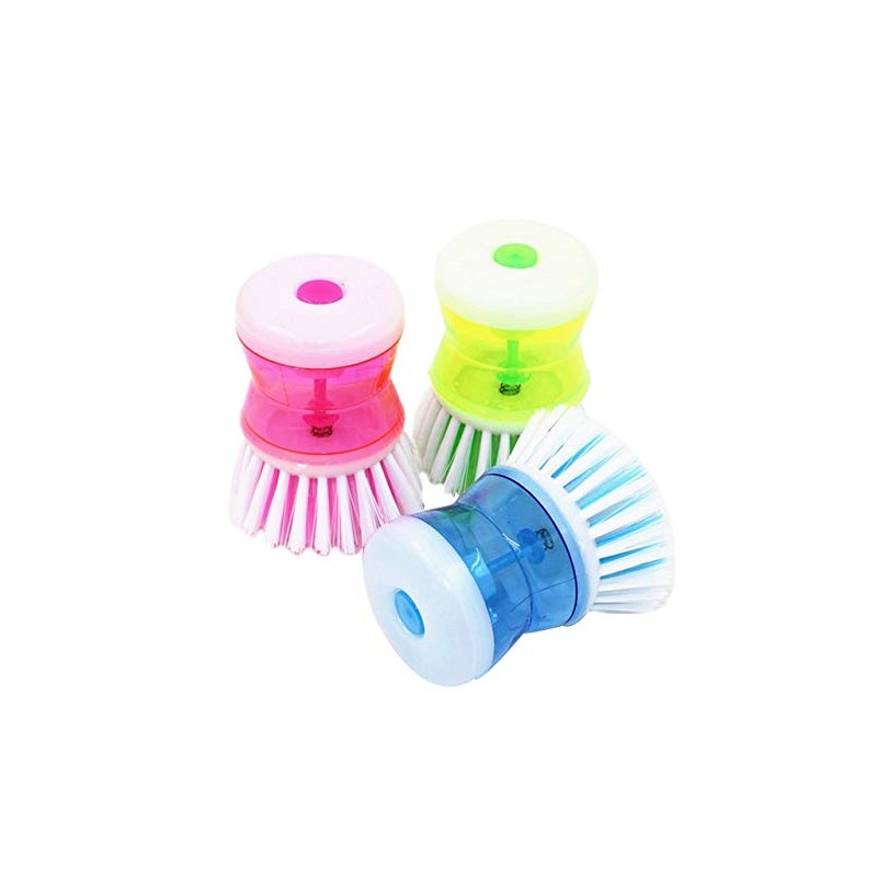GOSONO 2PCS Hydraulic Plastic washing brush pot multicolor kitchen gadgets