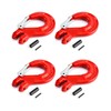 QWORK Clevis Slip Hook with Latch, 4 Pack, 3/8", 4400
