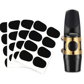 LJFEA 32 Bite Rubbers Per Pack, Clarinet, Saxophone Mouthpiece Stickers, Mouthpiece Pads, Bite Rubber, Tenor Saxophone, Alto Saxophone, Mouthpiece Guard, Bite Plates, Clarinet, 0.8mm