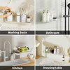 Diesisa Plastic Wall Mount Organizer, Adhesive Clear Acrylic Shelf, No