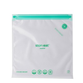 Mastrad Vacuum Food Storage Bags - Connectée Sotr'eat - Pack of 10 Vacuum Bags 3L - Reusable - 50 Times - Food Freshness - 3L - Compatible with Stor-eat Vacuum Pump - BPA Free