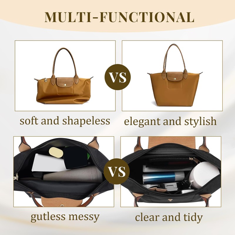 APMGONT Organiser for Longchamp Bag, Foldable Purse Organiser for Bag,