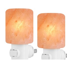 Himalayan Salt Lamps, Natural Crystal Salt Glow Night Lights for Lighting and Decoration, Set of 2, UL Listed