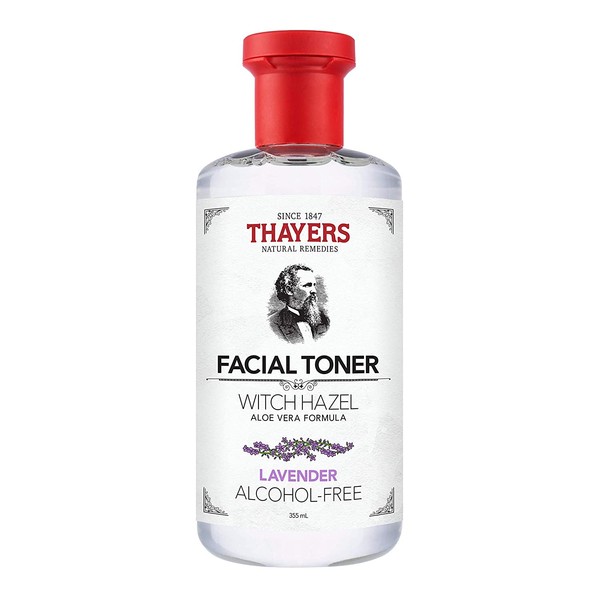 THAYERS Alcohol-Free Witch Hazel Facial Toner with Aloe Vera Formula, Clear, (Pack of 1), Lavender, 12 Fl Oz